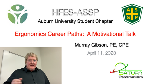 Auburn University HFES-ASSP Presentation - Ergo Career Paths, A Motivational Talk